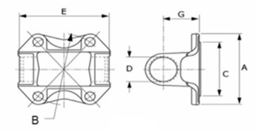 BRIDA FORD BR-105/AT1070 CRUCETA:34.9/PLATO:116